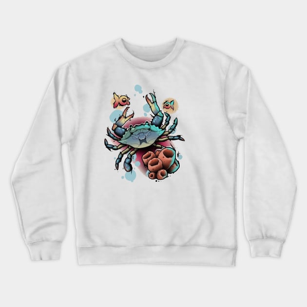 crab Crewneck Sweatshirt by weirdesigns